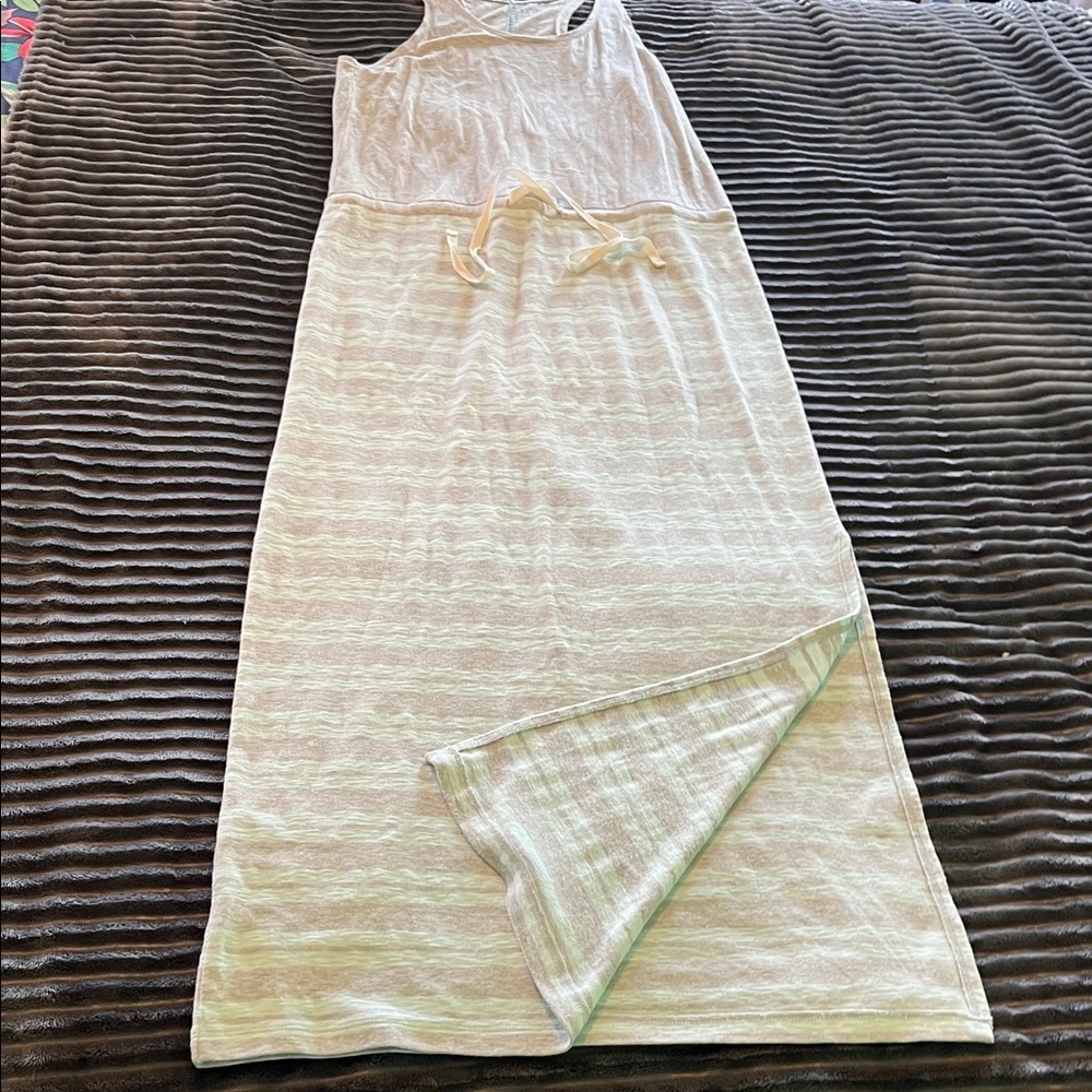 Racerback striped casual maxi dress new